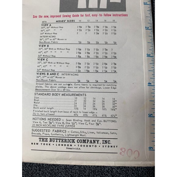 Butterick Misses Dress Sewing Pattern sz 14 4076 - uncut - Picture 7 of 9